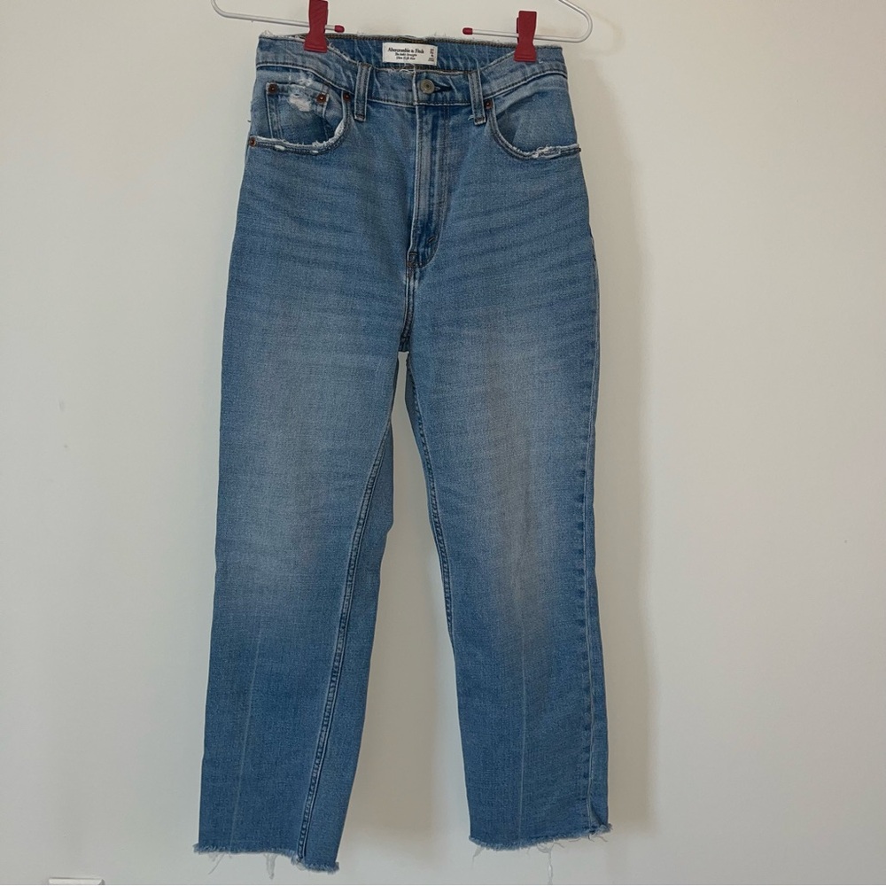 Abercrombie and Fitch The Ankle Straight Ultra High Rise